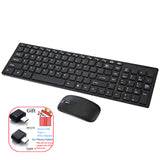 2.4G Wireless Keyboard and Mouse Combo Silent Keyboard Mouse Set Kit Ultra Slim Keyboard with Protective film For Laptop PC