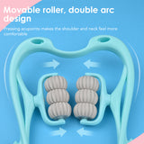 Cervical Spine Massager Swan Shape Six-wheel Clamping Neck Massager Roller Pressing Manual Kneading Household Health Care Tools