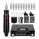 Tattoo Machine Kit Tattoo Power Supply Rotary Pen With Cartridges Needles For Permanent Makeup Eyebrow Microblading Needles