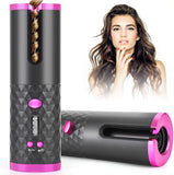 Rechargeable Automatic Hair Curler Women Portable Hair Curling Iron LCD Display Ceramic Curly Rotating Curling Wave Styer