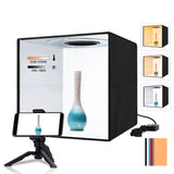 Travor 30*30 cm Foldable Photo box Mini  Led LightBox Dimmable Photography Studio Shooting Tent Box Kit with 6Colors Backdrop