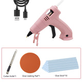 3.6V Cordless Hot Melt Glue Gun 2000mAh Li-ion USB Mini Glue Gun Set Child Hand Crafts  With 7mm Glue Sticks Outdoor Repair Tool