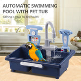 Bird Feeder Bird Bath Tub Parrot Automatic Bathtub Swimming Pool Bird Cage Bathroom Toys Faucet Bird Shower Pool Bird Product
