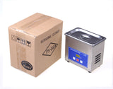 Mini Digital Ultrasonic Cleaner Metal Basket Washing Jewelry Watches Dental PCB CD 600ml 35W 40kHz Cleaner Bath