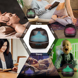 Aromatherapy Essential Oil Diffuser Humidifier Ultrasonic Cool Mist Aroma Diffuser With 7 Color Lights