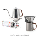 Outdoor Camping Coffee Maker Set Camping Gas Stove 600ml Coffee Pot Kettle 450ml Coffee Cup Mug Cooking Stove Filter