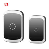 Home Security Waterproof Wireless Doorbell 100-240V 60 Rings 5 Volume Chime 300M Remote Led Light EU US UK Plug Door Bell