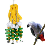 1pc Pet Parrot Toys Wooden Durable Birds Chew Toys  Large Colorful Toys for Parrot Macaw Pet Bird Swing Toy Pets Accessories