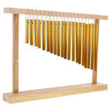 Durable 20-tone Handcraft Windchime Bar Chime W/ Wood Stand 38.5 X 27cm