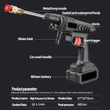30000mah High Pressure Car Washer Water Gun Portable Pressure Washer Cordless Car Washing machine Cleaner Adjustable nozzle