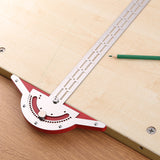 Multifunction Woodworkers Edge Rule Inch MM Woodworking Scriber Gauge Aluminum Steel Measuring Marking Framing Ruler Tool