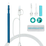 Earwax Cleaning Endoscope USB Visual Earpick 3In1 Endoscopes HD Camera Spoon Otoscope Ear Cleaner With Protective Sleeve