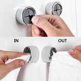 Self Adhesive Towel Holder Wall Mount Wash Cloth Rack Storage Hook for Bathroom