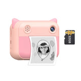 Kids Instant Print Camera 1080P Digital Video Camera Dual Camera Lens 12MP 2.4 Inch LCD 32GB TF Card Birthday Christmas Gift