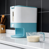 Automatic Rice Dispenser Large Grain Container Storage With Lid Measuring Cylinder Moisture Proof Cereal Dispenser