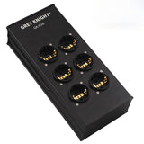 High quality Audio AC Power Conditioner Purifier 6 Hold EU Socket Aluminum Power Filter