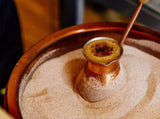 Authentic Turkish Electric Hot Sand Coffee Maker, Copper Sand Coffee Machine, With Special Sand + 2x Copper Turkish Coffee Pots