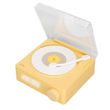 Wireless Bluetooth Speaker Alarm Clock 360 Degree Stereo Sound Retro Vintage Speaker Vinly Disc Shaped Alarm Clock Smart Speaker