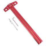 300/400mm Aluminum Alloy Woodworking Marking T-Ruler Scriber Square Hole Scribe Precision Marking Gauge Rules Measuring