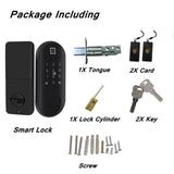 Smart Lock Keyless Electronic Bluetooth TTlock Biometric Fingerprint Keys IC Card Touch Screen Keypad Auto Lock APP Control
