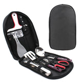 8pcs Camp Kitchen Cooking Utensil Set Travel Organizer Grill Accessories Portable Compact Gear for BBQ Camping Hiking ALS88