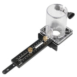 Woodworking Circle Cutting Jig for Electric Trimming Machine Wood Router Milling Circle Slotting Base DIY Tools with Scale Fence
