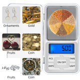 10Pcs High Precision Balance 500g 0.1g Electronic Weight Scale Digital Pocket Jewelry Diamond With Retail Box Backlight Kitchen