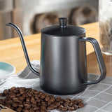 Stainless Steel Hand Coffee Pot With Lid Coffee Tea Pot Non-stick Coating Food Grade Gooseneck Drip Kettle Swan Neck