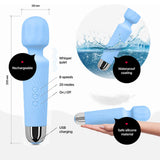 New Body Massager Ergonomic Handle Waterproof Coating 8 Speeds 20 Modes Stimulate Blood Flow Relieve Pain Relaxing Self-massage