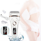Painless Epilator Electric Razor Body Hair Remover Shaver For Lady Female Trimmer Waterproof USB Rechargeable LCD Display