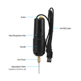 Drill Set Resin Electric Drill with 10pcs Drills Bits 100pcs Screw Eye Pin 40pcs Key Rings for Jewelry DIY Aluminum Products