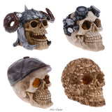 Resin Simulation Head Bone Skull Shape Terrarium Reptile Hide Cave Aquarium Fish Tank Landscape Decor Ornament