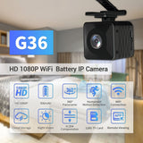 G36 Mini Camera 1080P Cloud Storage APP Infrared Night Vision H.264 WiFi 360° Panoramic Motion Detection IP Camera Black