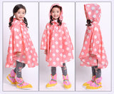 Freesmily Kids Stylish Rain Poncho Waterproof Rain Jacket Coat For Girls Boys