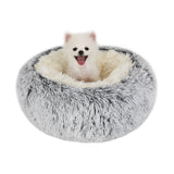 Calming Dog Bed Cat House Donut Pet Bed Fluffy Plush Self Warming Round Cushion Anti Anxiety Kennel Mats for Small Large Dogs