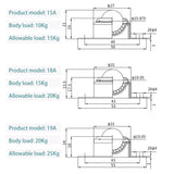 4Pcs Metal Steel Swivel Ball Caster Wheel Universal Eye Round Wheel for Machinery Trolleys Furniture Hardware By HXS
