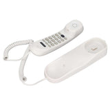 Mini Phone Office Telephone Wall Mountable Telephone Corded Fixed Phone with FSK DTMF Dual System Landline Phone for Home Office