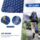 Outdoor 2 Person Camping Mat with Air Pillow Portable Air Mattress Waterproof Backpacking Sleeping Pad For NatureHike Camping