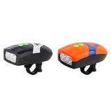 Universal Front Head Light Cycling Lamp Electronic Bell Horn 3 LED Bike Bicycle Light Hooter Siren Waterproof Accessory