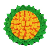Pet Dog Snuffle Mat Puzzle Toy Slow Feeder Bowl Plush Round Pad for Small Medium Dogs Machine Washable Sniffing Training Blanket
