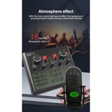 V9X PRO Sound Card,Audio Mixer for Live Broadcast Recording Phone Computer PC Live Recording Home KTV Voice Chat