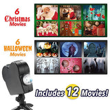 LED Halloween Projection Lamp 12 Patterns For Holiday Outdoor Decoration Christmas Projector Room Decor Window Wonderland