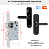 YiToo S3 WIFI Fingerprint Lock Waterproof Biometric Smart Door Lock With Tuya APP Remotely / Rfid Card / Password /Key Unlock