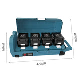 Portable Power Supply Backpack Lithium Battery Backpack, Capacity For Four Lithium-Ion Batteries For Makita 18V Battery