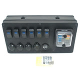 6-Gang Waterproof Toggle Rocker Switch Panel ,Dual USB LED Light 12V/24V for Car Boat Marine RV Truck Bus Yacht Fuse Box