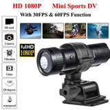 F9 upgraded version 1080P Mini Camcorder Waterproof Bike Motorcycle Helmet Camera Outdoor Sports DV Video Camera 120 degree