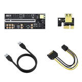 5PCS Riser 016 USB3.0 PCIE Riser PCI Express X16 Extender Adapter 016 GPU Riser Card SATA 15Pin To 6Pin Power Voltage