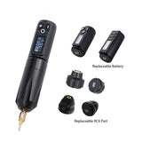 New Replaceable Wireless Tattoo Battery Pen Rotary Machine Gun Good Motor Digital Display Tattoo Kit Permanent Makeup Pen