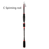 Telescopic Fishing Rod 1.8m 2.1m 2.4m 2.7m 3.0m 3.3m 3.6m Solid Tip telescopic Spinning Rod Carbon Fishing pole Lure Rod Travel