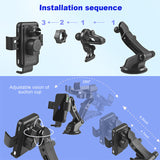 15W QI Wireless Charger Car Mobile Holder for Samsung Galaxy Z Flip 3/4/S21 Ultra  Dual Coil Auto Clamping Fast Charger